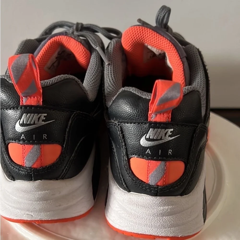Nike Gray and Orange Athletic Shoes with Air Cushion